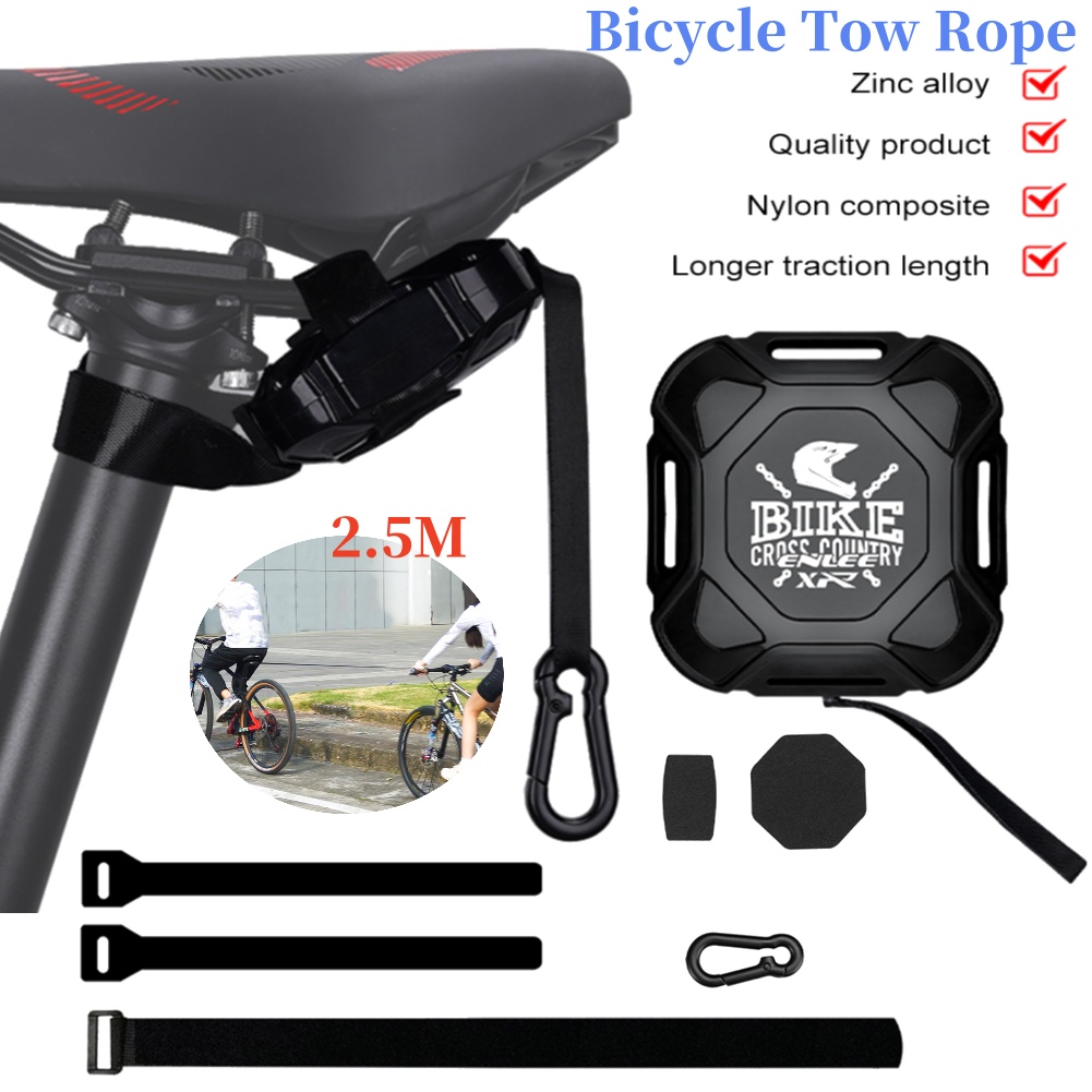 Mountain Biking Kids - Retractable Bicycle Tow Rope 2.5M Bike