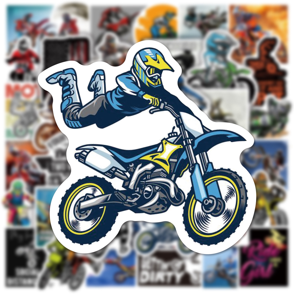 10/30/50pcs Dirt Bike Motorbik - Mountain Biking Cartoon 评论和价格