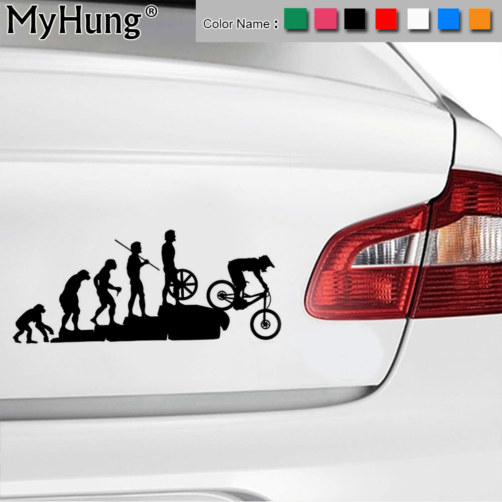 22.8*9.5CM Interesting Evoluti - Mountain Biking Cartoon 评论和价格