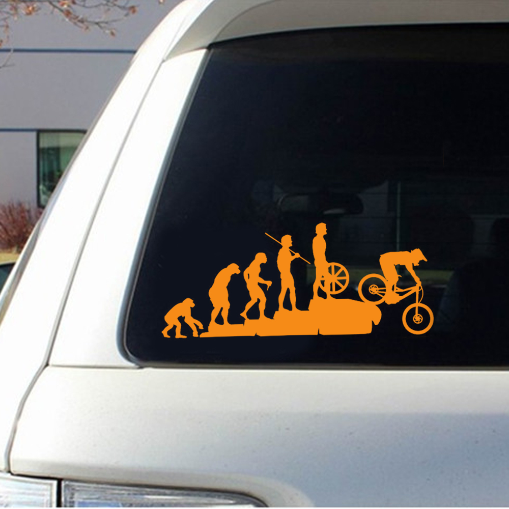 22.8*9.5CM Interesting Evoluti - Mountain Biking Cartoon 评论和价格