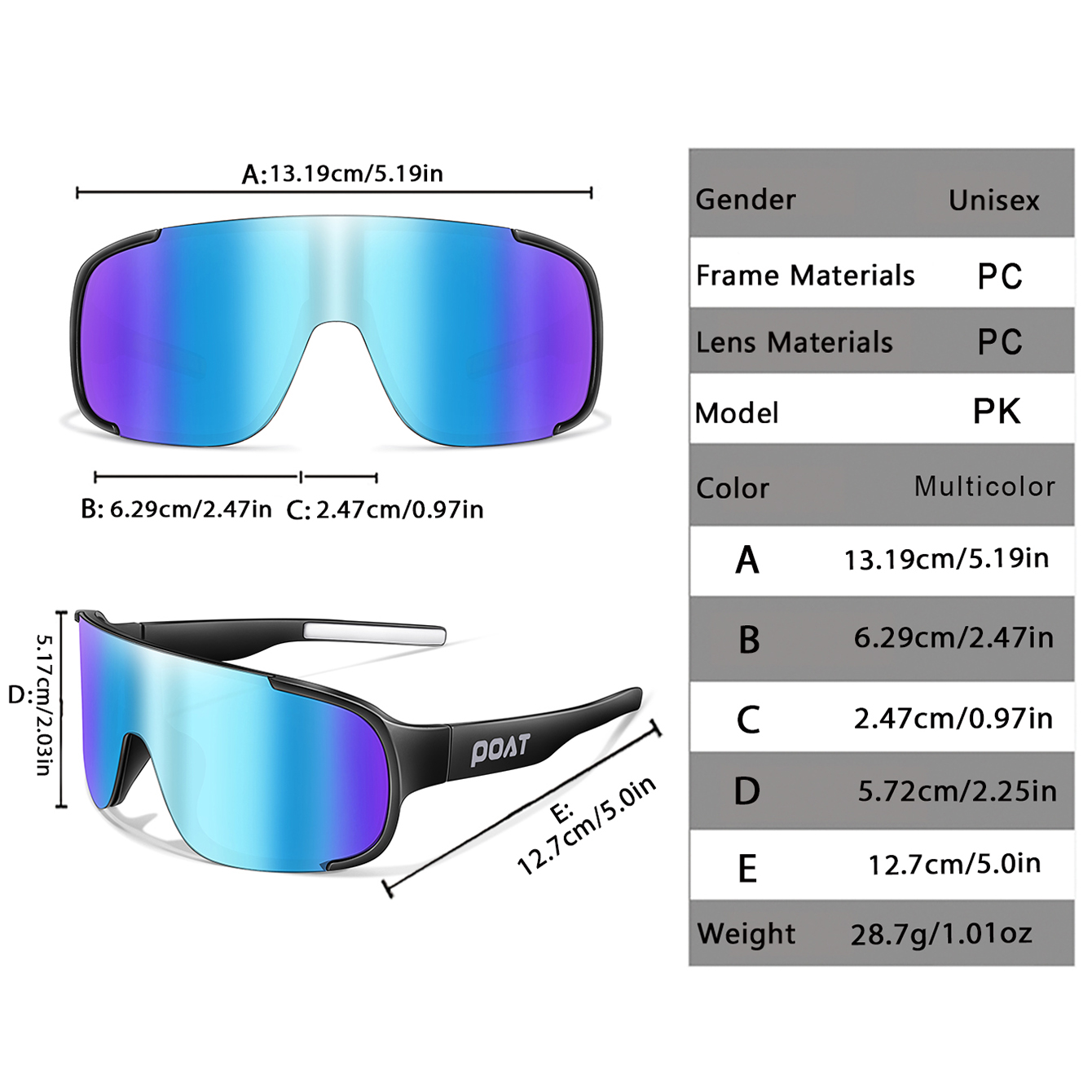 POAT UV400 Cycling Sunglasses  - Mountain Biking Goggles 评论和价格