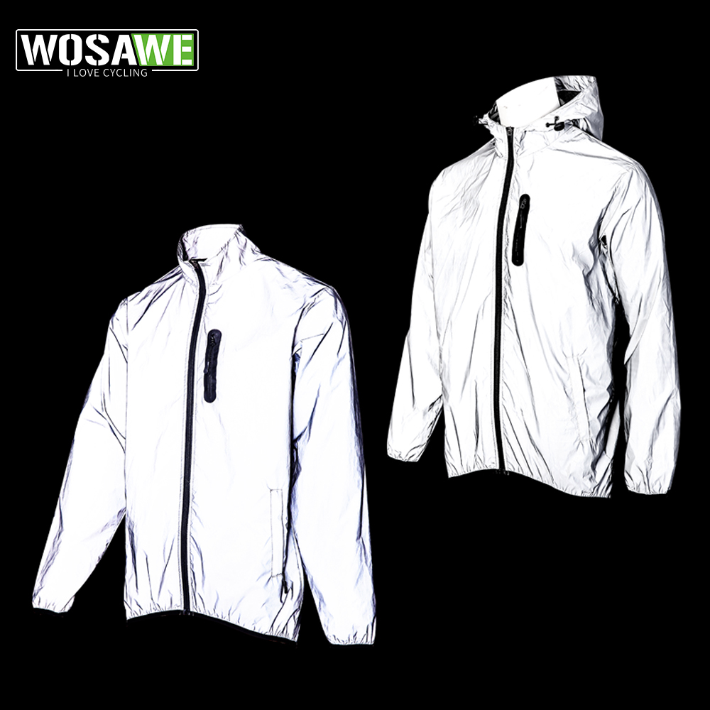 WOSAWE Men's Fully Reflective  - Mountain Biking Rain Jacket 评论和价格