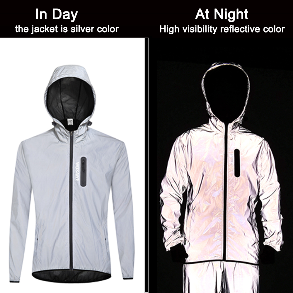 WOSAWE Men's Fully Reflective  - Mountain Biking Rain Jacket 评论和价格