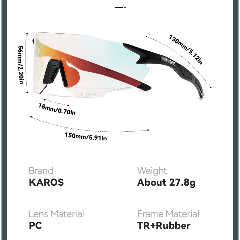 KAROS Photochromic Cycling Gla - Mountain Biking Goggles 评论和价格